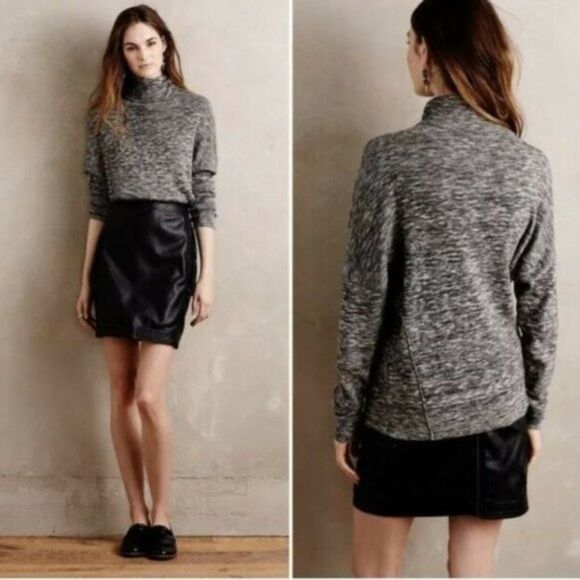 Anthropologie Sweaters Anthropologie Moth Annona Marled Turtleneck Size Large - Picture 1 of 5